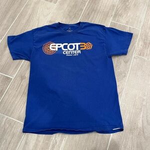 2012 Epcot Center T-Shirt Men’s Large Color Blue Walt Disney World